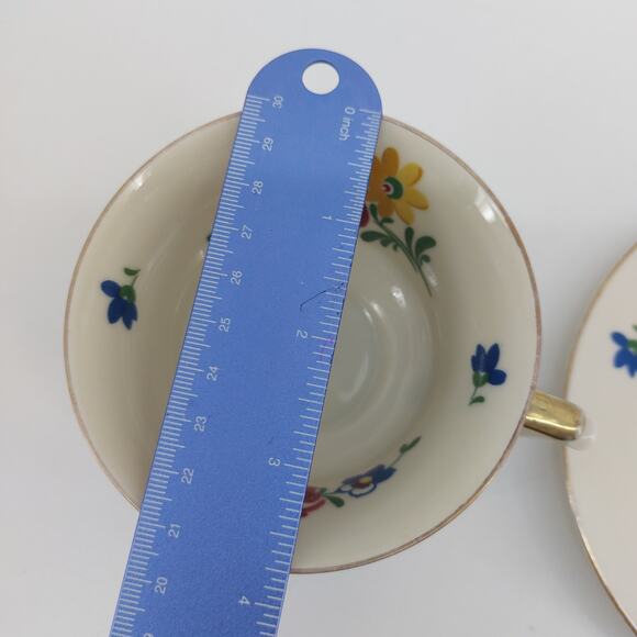 Durocor Bavaria Tea Cup & Saucer Floral Gold Trim - Picture 9 of 11